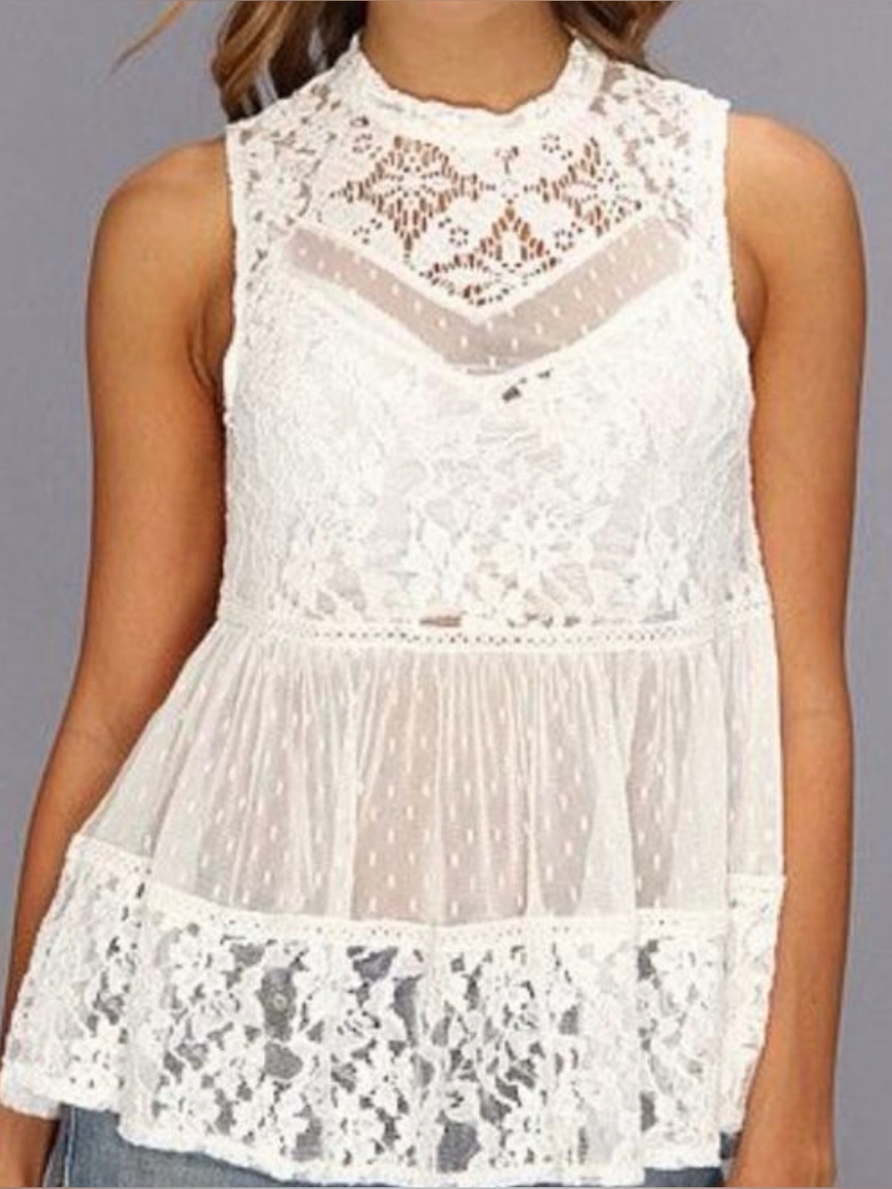 Free People LadyBird lace tank top